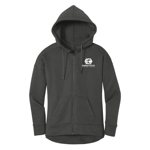 Women's Drop Shoulder Hoodie w/ Single Color HUMC Logo Thumbnail