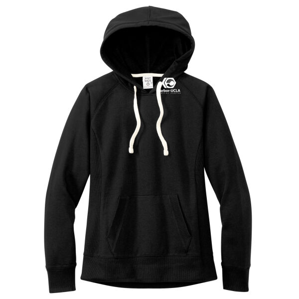 Women's Sustainable Full Zip Hoodie w/ Single Color HUMC Logo and LA County Logo on Sleeve Thumbnail